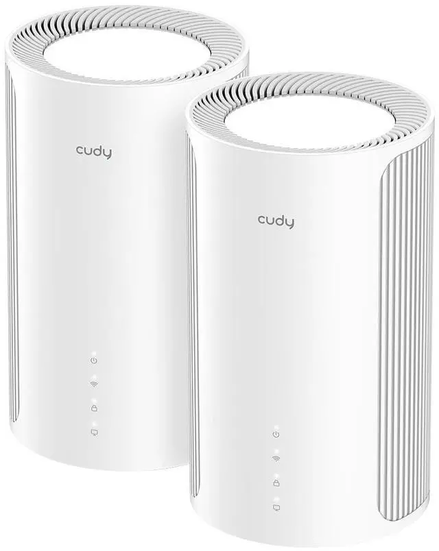 Main image of Cudy Tri-Band WiFi 7 BE11000 Whole Home Mesh System, 6-Stream 10 Gbps, 4 × 2.5G Ports, MU-MIMO, Multi-VPN, Cudy APP, Smart Internal Antennas, M11000 2-Pack