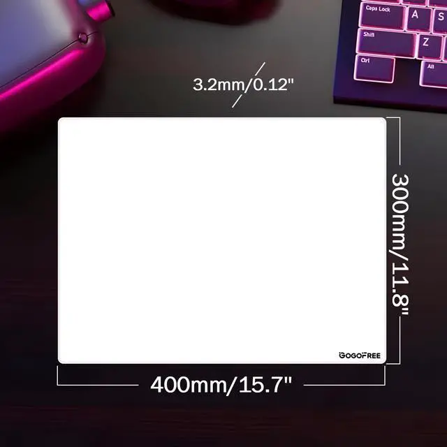 Alt view image 2 of 5 - Mousepad with Hard Surface for Gaming, Ultra Smooth Mouse Mat, Water-Resistant Mouse Pad Precision Speed Control for Esport Games/Office (Small White 15.7×11.8)