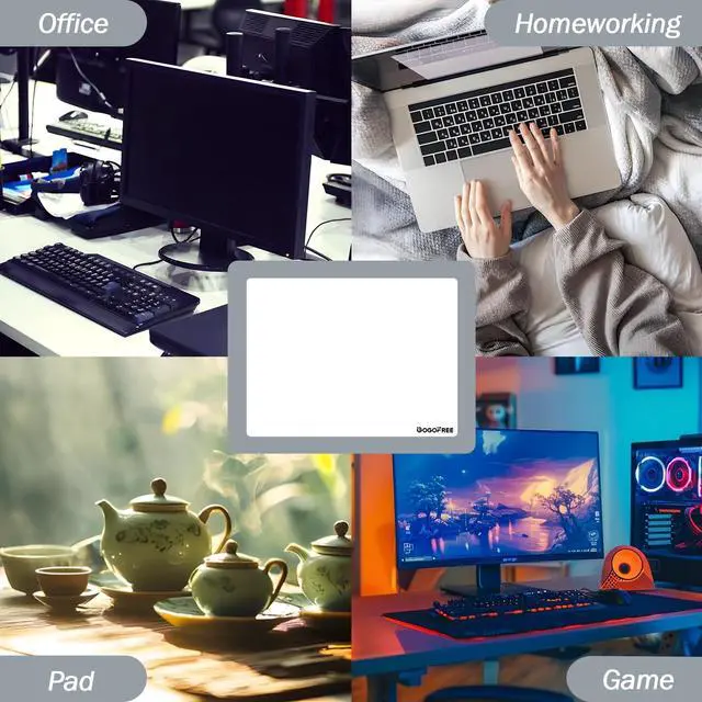 Alt view image 4 of 5 - Mousepad with Hard Surface for Gaming, Ultra Smooth Mouse Mat, Water-Resistant Mouse Pad Precision Speed Control for Esport Games/Office (Small White 15.7×11.8)