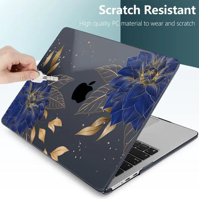 Alt view image 4 of 5 - TWOLSKOO for M4 MacBook Air 13.6 inch Case 2025-2022 Release M4 A3240 M3 A3113 M2 A2681, Plastic Hard Shell & Screen Protector & Keyboard Cover & Trackpad Film, Dahlia Flowers