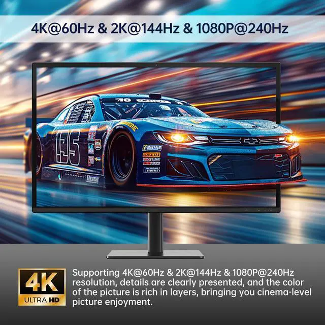 Alt view image 5 of 5 - MT-VIKI HDMI KVM Switch 2 Monitors 2 Computers 4K@60Hz, USB3.0 HDMI KVM Switch Dual Monitor with 4 USB 3.0 Ports Sharing Keyboard/Mouse/Printer