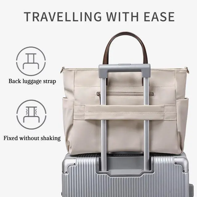 Alt view image 4 of 5 - KEBEIXUAN Laptop Bag for Women 15 Inch, Water Resistant Tote & Computer Briefcase, Professional Work Handbag and Shoulder Bag for Teacher, Office, College, Travel, Black(Black Large)