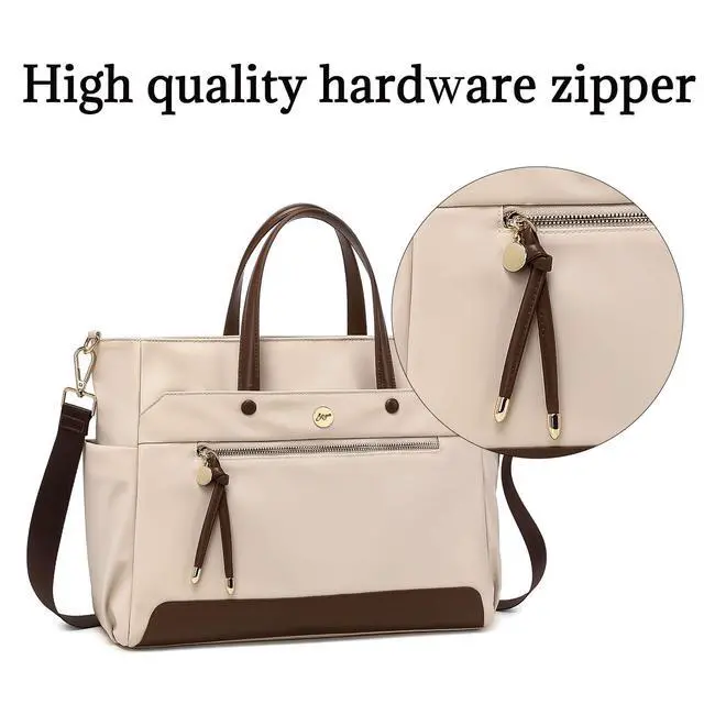 Alt view image 5 of 5 - KEBEIXUAN Laptop Bag for Women 15 Inch, Water Resistant Tote & Computer Briefcase, Professional Work Handbag and Shoulder Bag for Teacher, Office, College, Travel, Black(Black Large)