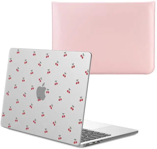 Main image of AdorableWhimsy Cute Cherry Case Compatible with MacBook Air 13 Inch (A1932/A2179/A2337) Matte Clear Hard Shell Cover & Laptop Sleeve Girly Laptop Cover for MacBook Air 13.3"