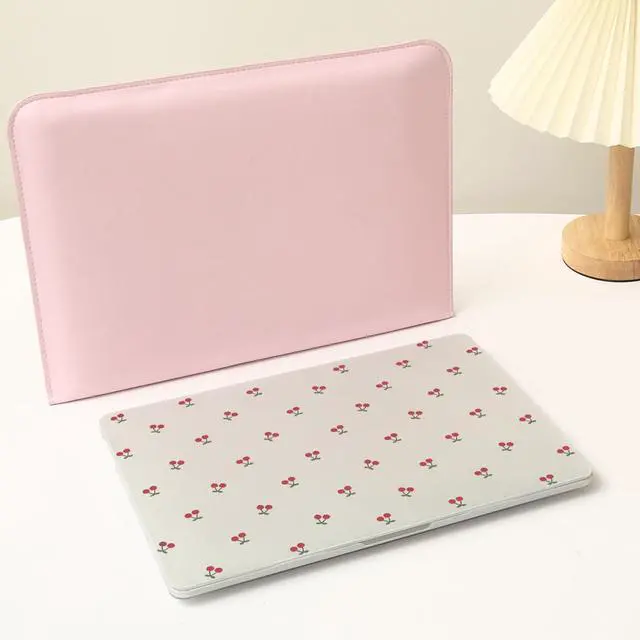 Alt view image 2 of 5 - AdorableWhimsy Cute Cherry Case Compatible with MacBook Air 13 Inch (A1932/A2179/A2337) Matte Clear Hard Shell Cover & Laptop Sleeve Girly Laptop Cover for MacBook Air 13.3"