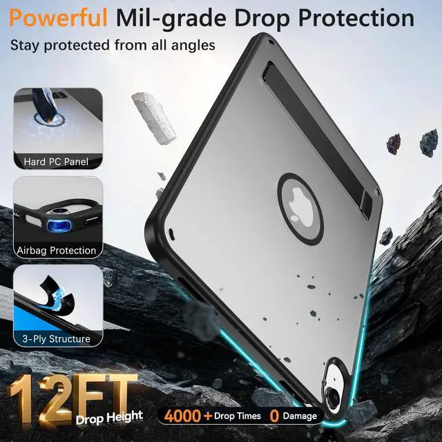 Alt view image 2 of 5 - BENTOBEN Magnetic for iPad A16 Case with Invisible Stand (11th Generation 11 Inch 2025), iPad 10th Generation Case 10.9 inch 2022, Matte Slim Thin Protective Tablet Cover for iPad 11th/10th Gen, Black