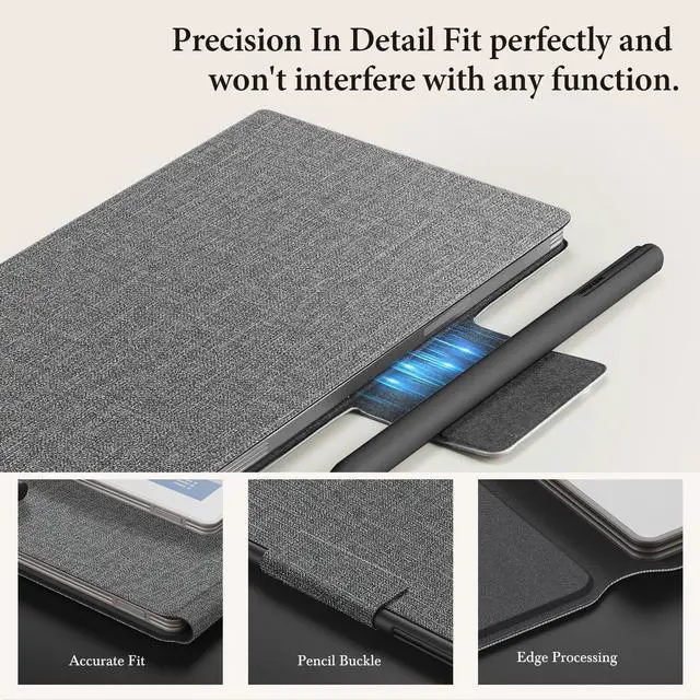 Alt view image 2 of 5 - Ayotu Case for Remarkable Paper Pro Move 7.3", 1:1 Fit Smart Cover Book Folio with Auto Wake/Sleep | Premuin Fabric Cover | Microfiber Lining | Strong Magnet (Textile Gray)