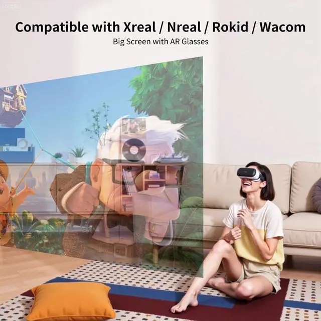 Alt view image 5 of 5 - Maqze Displayport to USB C Cable 4K@60Hz, 6FT Display Port to Type C Adapter with USB-C PD Power, Touch-Enabled for AR Glasses Xreal Air, Rayneo, Rokid, Touchable Portable Monitor