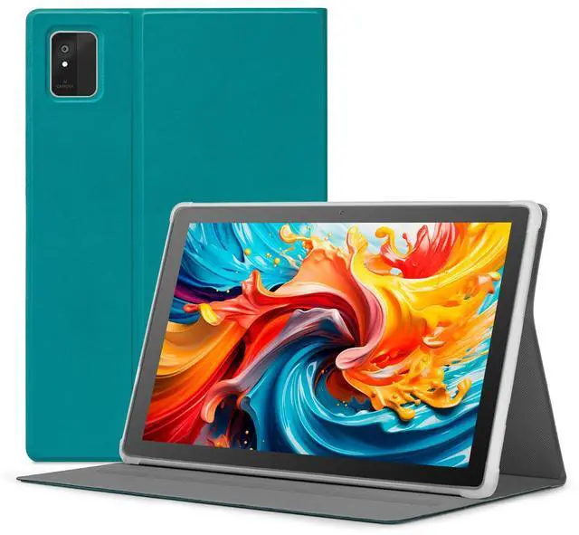 Main image of Android Tablet, 10.1 inch Tablet with Case, Android 15 Tablets for Adults, Octa-Core, 8GB RAM 64GB ROM, 1TB Expandable, WiFi 6, GPS, Dual Camera, 5000mAh Battery  Silver