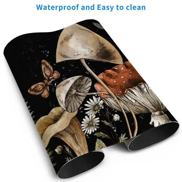 Alt view image 4 of 5 - MAYCARI Cute Desk Mat Cartoon Desk Pad Mouse Pad Kawaii Large Mushroom Gaming Mousepad XXL Laptop Keyboard Desktop Writing Pad for Girls Students 31.5"X15.7"