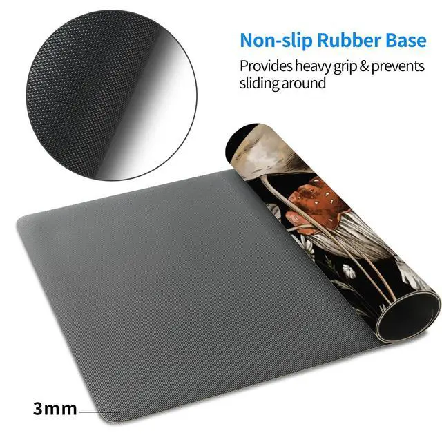 Alt view image 5 of 5 - MAYCARI Cute Desk Mat Cartoon Desk Pad Mouse Pad Kawaii Large Mushroom Gaming Mousepad XXL Laptop Keyboard Desktop Writing Pad for Girls Students 31.5"X15.7"