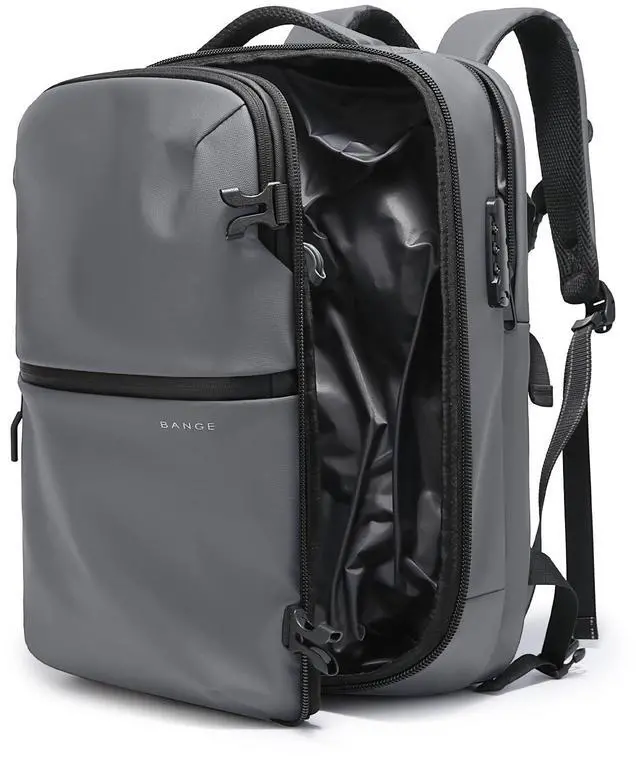 Main image of BANGE Travel Backpack with Vacuum Pocket and TSA lock version can hold 15.6 inch Laptop suitable Overnight Flight Approved Anti-theft Bag