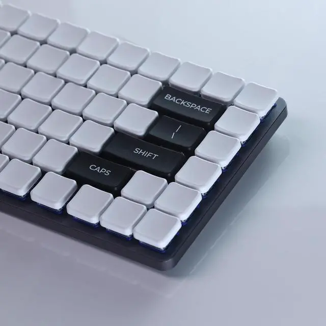 Alt view image 5 of 5 - Chocfox Low Profile PBT Keycaps, 18.1mm x 18.1mm, 40-Pack 1U,Porcelain White,for Kailh Chocolate Switch Mechanical Keyboard