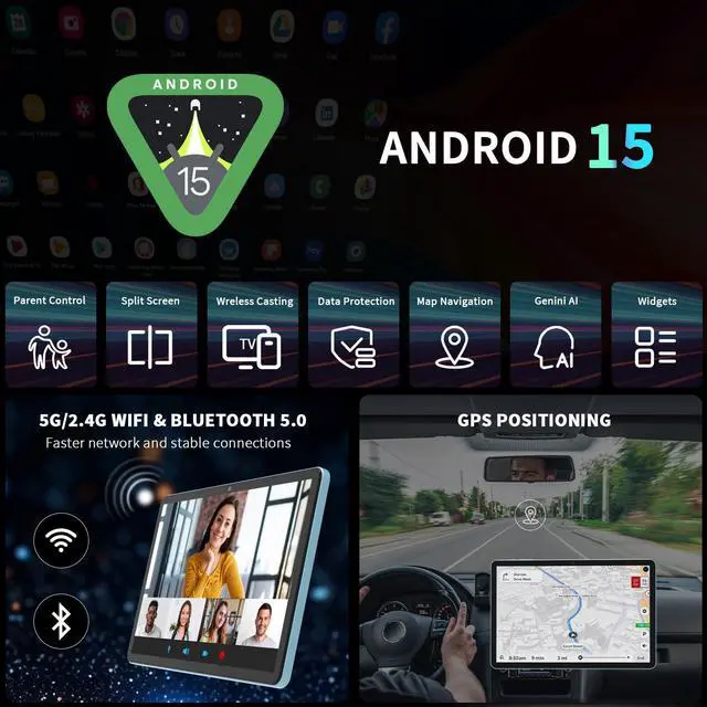 Alt view image 4 of 5 - Tablet with Keyboard - 24GB RAM+256GB ROM(2TB Expand), Android 15 Tablet with Octa Core, 5G/2.4G WiFi, 8000mAh, BT V5.0, with Case, Mouse, Stylus, Split-Screen, Widevine L1, Face Unlock(Pink Case)