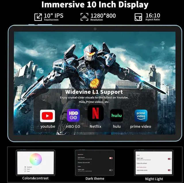 Alt view image 5 of 5 - Tablet with Keyboard - 24GB RAM+256GB ROM(2TB Expand), Android 15 Tablet with Octa Core, 5G/2.4G WiFi, 8000mAh, BT V5.0, with Case, Mouse, Stylus, Split-Screen, Widevine L1, Face Unlock(Pink Case)