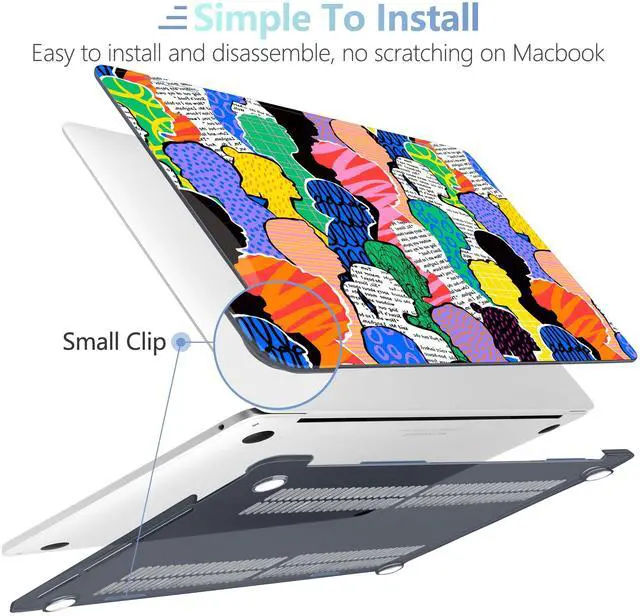 Alt view image 4 of 5 - MEEgoodo Case for MacBook Pro 13 inch Case 2022 2021 2020 A2338 M2/M1 A2251 A2289,Laptop Hard Shell with Keyboard & Camera Cover Compatible with 13 inch MacBook Pro,Diverse People Abstract Art