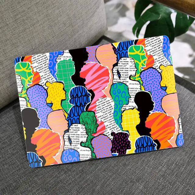 Alt view image 5 of 5 - MEEgoodo Case for MacBook Pro 13 inch Case 2022 2021 2020 A2338 M2/M1 A2251 A2289,Laptop Hard Shell with Keyboard & Camera Cover Compatible with 13 inch MacBook Pro,Diverse People Abstract Art