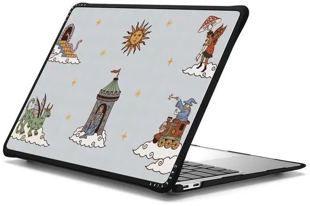 Alt view image 2 of 2 - CASETiFY Impact MacBook Air 13" (M1/Intel) Case [Cushioned Impact Corners/Scratch-Resistant/Anti-Slip Grip] - up in The Medieval Clouds - Clear Black