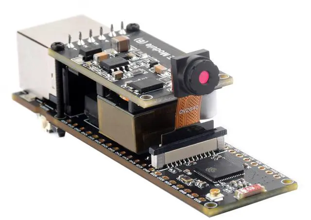 Main image of ESP32-S3 Ethernet Development Board, 10/100Mbps RJ45 ETH Port, Support WiFi & BLE, Ethernet Communication, 240MHz Dual Core Processor, Onboard Type-C Port, with PoE Module+ OV2640 Camera
