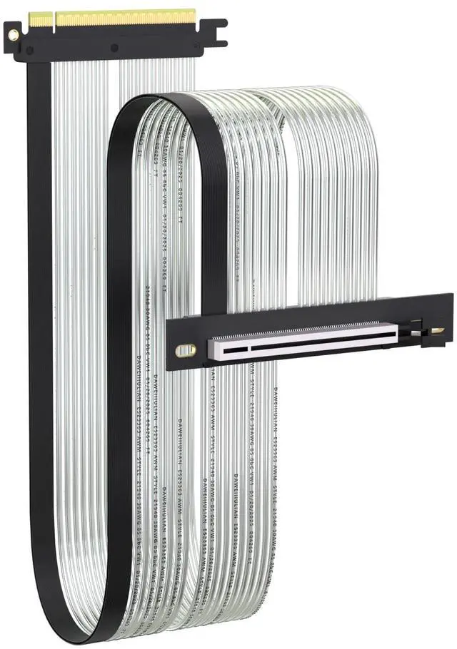 Main image of GLOTRENDS 600mm PCIe 5.0 X16 Riser Cable Right Angle for GPU Server, Support Cascading to Extend Length, Industrial-Grade Performance