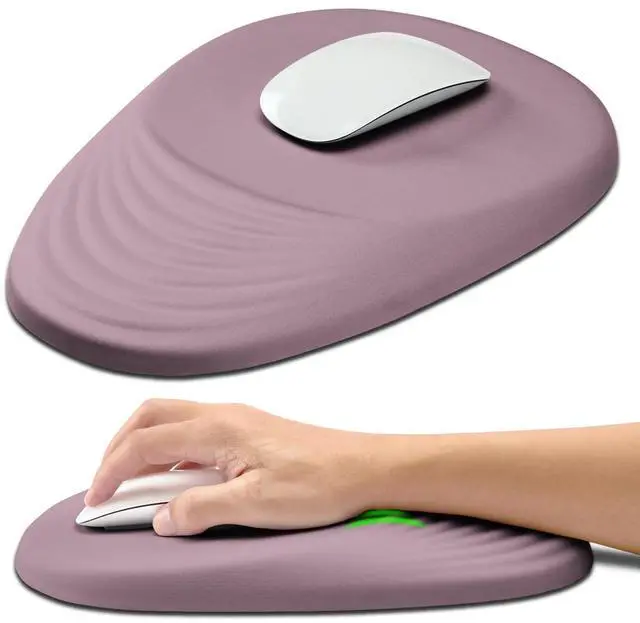 Main image of Hokafenle Ergonomic Mouse Pad Wrist Support with Stepped-Wedge Design, Wrist Rest Pain Relief Mousepad Filled with Memory Foam, Carpal Tunnel Mousepad for Wireless Mouse(12x8 inch, Purple)
