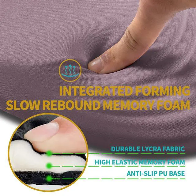 Alt view image 2 of 5 - Hokafenle Ergonomic Mouse Pad Wrist Support with Stepped-Wedge Design, Wrist Rest Pain Relief Mousepad Filled with Memory Foam, Carpal Tunnel Mousepad for Wireless Mouse(12x8 inch, Purple)