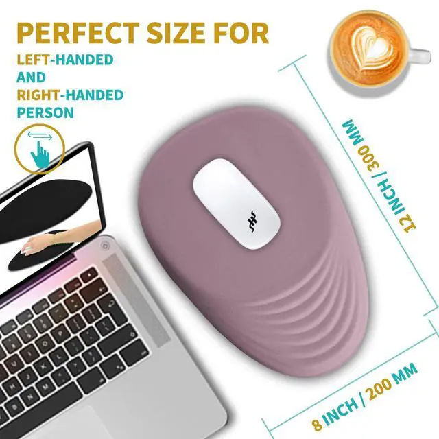 Alt view image 4 of 5 - Hokafenle Ergonomic Mouse Pad Wrist Support with Stepped-Wedge Design, Wrist Rest Pain Relief Mousepad Filled with Memory Foam, Carpal Tunnel Mousepad for Wireless Mouse(12x8 inch, Purple)