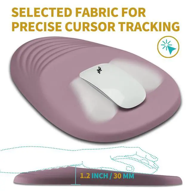 Alt view image 5 of 5 - Hokafenle Ergonomic Mouse Pad Wrist Support with Stepped-Wedge Design, Wrist Rest Pain Relief Mousepad Filled with Memory Foam, Carpal Tunnel Mousepad for Wireless Mouse(12x8 inch, Purple)