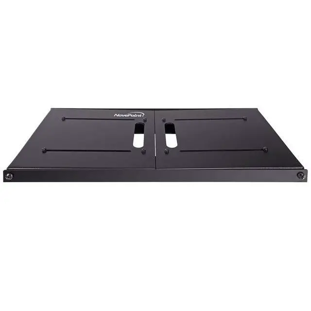 Alt view image 4 of 5 - NavePoint 4U Patch Panel Bracket Wall Mount Patch Panel Rack for 19 Networking Equipment  Expandable Mounting Depth 9.5 to 15.5 4U IT Rack 40lbs Weight Capacity