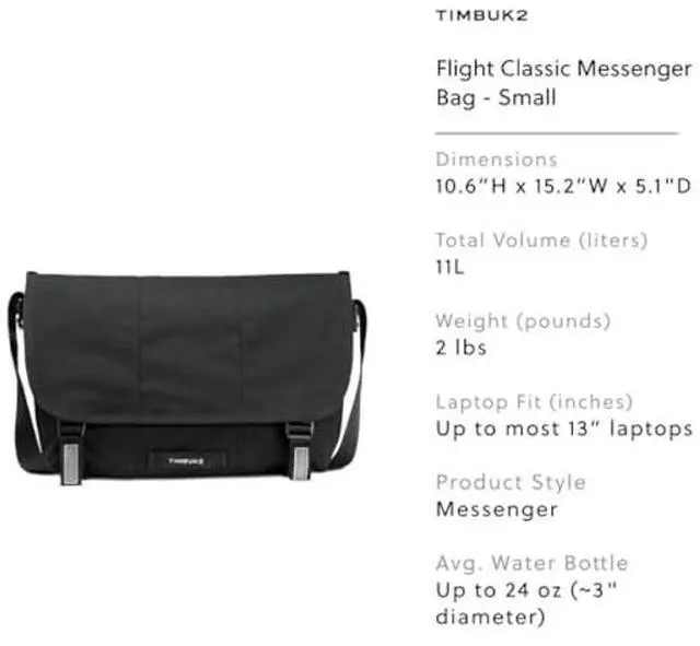 Alt view image 2 of 5 - Timbuk2 Flight Classic Messenger Bag, L, Jade