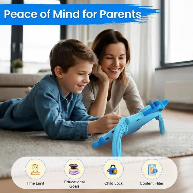 Alt view image 4 of 5 - UJoyFeel Kids Tablet 7IN Tablet for Kids 3-7, Toddler Tablets for Children with Learning Apps, WiFi, Parental Control, Educational Games, Shockproof Tablets for Toddlers Gift for Child from 3 to 12