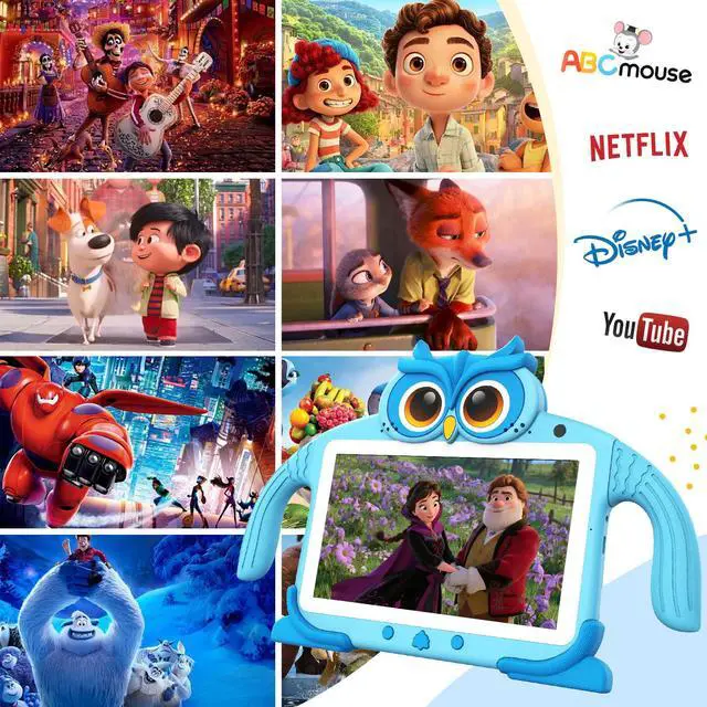 Alt view image 3 of 5 - UJoyFeel Kids Tablet 7IN Tablet for Kids 3-7, Toddler Tablets for Children with Learning Apps, WiFi, Parental Control, Educational Games, Shockproof Tablets for Toddlers Gift for Child from 3 to 12