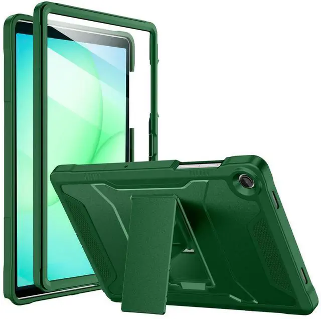 Main image of Soke Case for Samsung Galaxy Tab A11/A9 Plus, with Built-in Screen Protector and Kickstand, Rugged Full Body Protective Cover for Galaxy Tab A11+/A9+ 11 Inch Tablet [SM-X210/X216/X218],Alpine Green