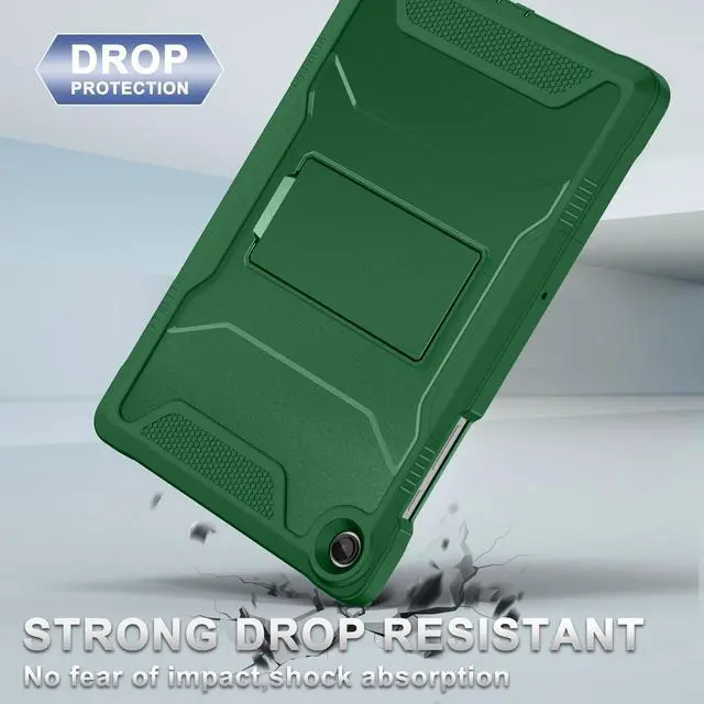 Alt view image 3 of 5 - Soke Case for Samsung Galaxy Tab A11/A9 Plus, with Built-in Screen Protector and Kickstand, Rugged Full Body Protective Cover for Galaxy Tab A11+/A9+ 11 Inch Tablet [SM-X210/X216/X218],Alpine Green