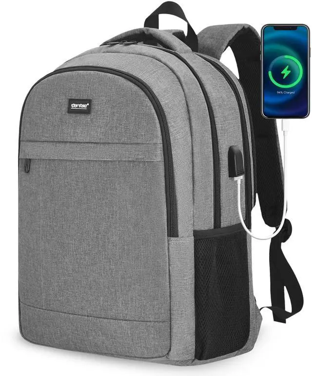 Main image of TANTOMI Laptop Backpack for Men, Business Anti Theft Slim Durable School Backpack with USB Charging Port, Water Resistant Travel Backpack Fits 17 Inch Laptop and Notebook