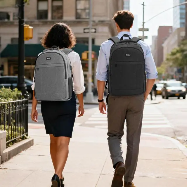 Alt view image 2 of 5 - TANTOMI Laptop Backpack for Men, Business Anti Theft Slim Durable School Backpack with USB Charging Port, Water Resistant Travel Backpack Fits 17 Inch Laptop and Notebook