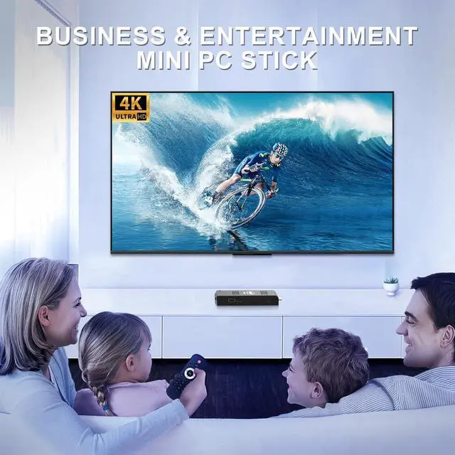 Alt view image 4 of 5 - Mini PC Stick 8GB RAM 128GB SSD with Celeron J4125 & Windows 11 Pro, Intel Compute Stick Support HDMI 4K 60Hz, Dual Band WiFi 2.4G/5G, BT 4.2, Auto-On After Power Failure (128, GB, GB, 8)