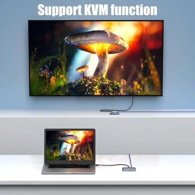 Alt view image 5 of 5 - HDMI KVM USB Extender 492ft 150M Over Cat 5e 6 7 Ethernet Balun 1080P with Loop Out Function for Mouse and Keyboard Control DVR/NVR