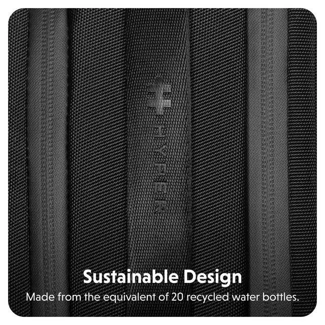 Alt view image 5 of 5 - HyperPack 22L Slim Laptop Backpack  1200D PET Abrasion & Water Resistant Backpack  Anti Theft Backpack w/Charging System, Tracker Pocket, Triple Padded Back (Fits up to 16 Laptop)