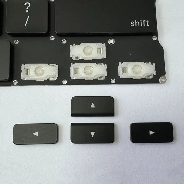 Alt view image 4 of 5 - iPartsleader Arrow Keycap Hinges Scissors Right Left UP Down for MacBook M2/M3/M4 Model Air 13.6" A2681 A3113 A3240 Air 15.3" A2941 A3114 A3241 Key Cap Replacement (Midnight)
