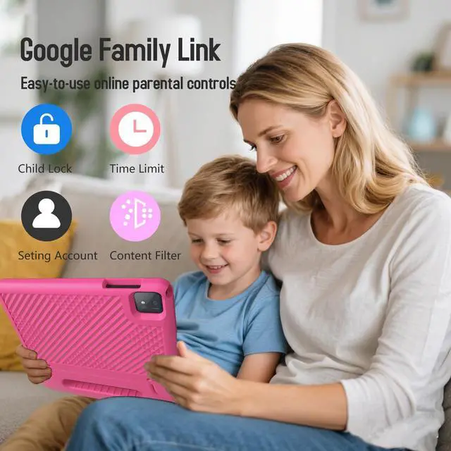 Alt view image 4 of 5 - ITDULCET Kids Tablet, 11 inch Android 15 Tablet for Kids, 20GB RAM 128GB ROM Octa-Core 8000mAh Battery Childs Tablets with Shockproof Case, Bluetooth, WiFi, Parental Control, Dual Camera, GPS