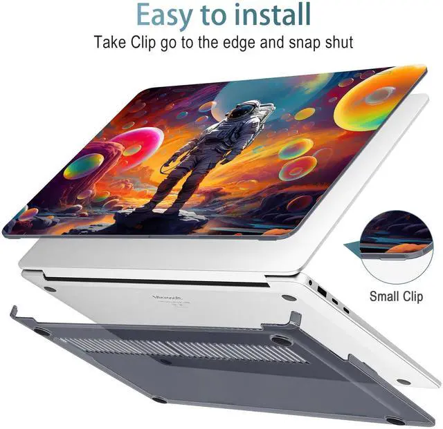 Alt view image 4 of 5 - May Chen Case ONLY Compatible for 2024+ 13.8" Microsoft Surface Laptop 7 Windows PC with ARM CPU and AI-Powered Copilot+, Plastic Hard Shell Case with Keyboard Cover, Astronaut