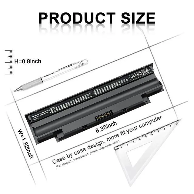 Alt view image 2 of 5 - IEFUU New J1KND 11.1V 48Wh Laptop Battery Compatible with Dell Inspiron 13R N3010 N3110 14R N4010 N4110 N4050 15R N5010 N5110 N5030 N5040 N5050 17R N7010 N7110 P/N: TKV2V 4T7JN W7H3N 04YRJH 06P6PN