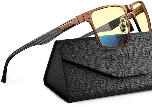 Main image of ANYLUV Blue Light Glasses Men/Women, Al-Mg Metal Computer Blue Light Blocking Glasses, Relieve Eyestrain and Eye Protection