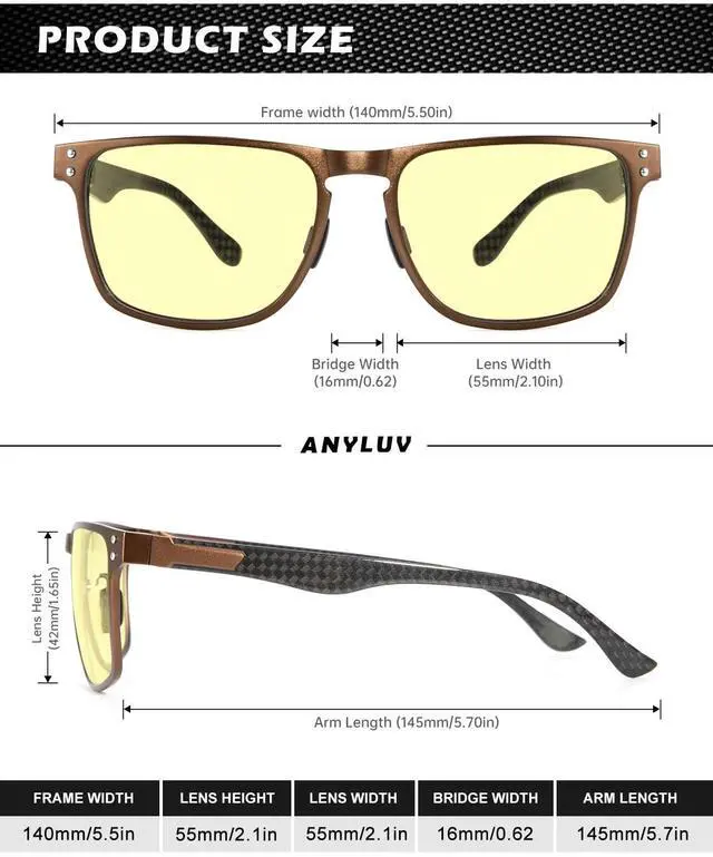 Alt view image 4 of 5 - ANYLUV Blue Light Glasses Men/Women, Al-Mg Metal Computer Blue Light Blocking Glasses, Relieve Eyestrain and Eye Protection