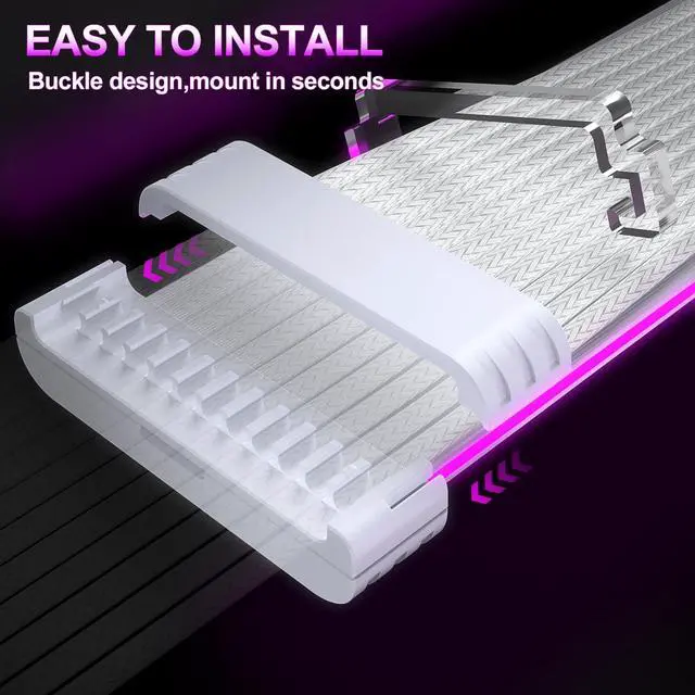 Alt view image 5 of 5 - Sirlyr RGB PSU Cable Extensions Set with Lighting Panels, 24-Pin Motherboard & 3×8-Pin GPU Extensions - 120 LEDs, 6 Light Strips, ARGB Remote Control, Modular Design