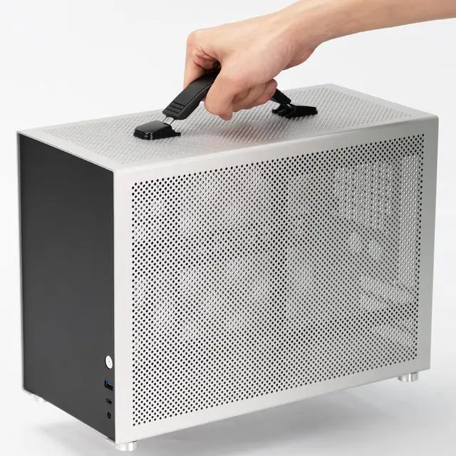 Alt view image 3 of 5 - ZZEW D3 MiniI TX Computer Case Full Aluminum Micro ATX Desktop PC Case in Silver Color Fits 280 Water Cooling