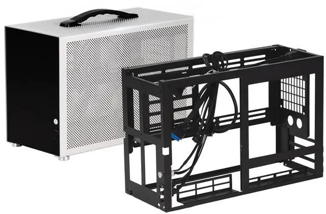 Alt view image 5 of 5 - ZZEW D3 MiniI TX Computer Case Full Aluminum Micro ATX Desktop PC Case in Silver Color Fits 280 Water Cooling