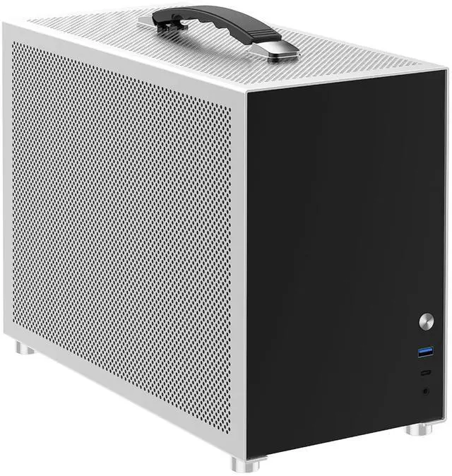 Main image of ZZEW D3 MiniI TX Computer Case Full Aluminum Micro ATX Desktop PC Case in Silver Color Fits 280 Water Cooling