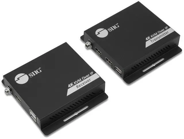 Main image of SIIG HDMI 4K30Hz KVM Over IP Extender - 394ft - Over IP KVM Extender - One to Many - HDMI Loop-Out - Downscaler - Low-Latency (CE-H27R11-S1)